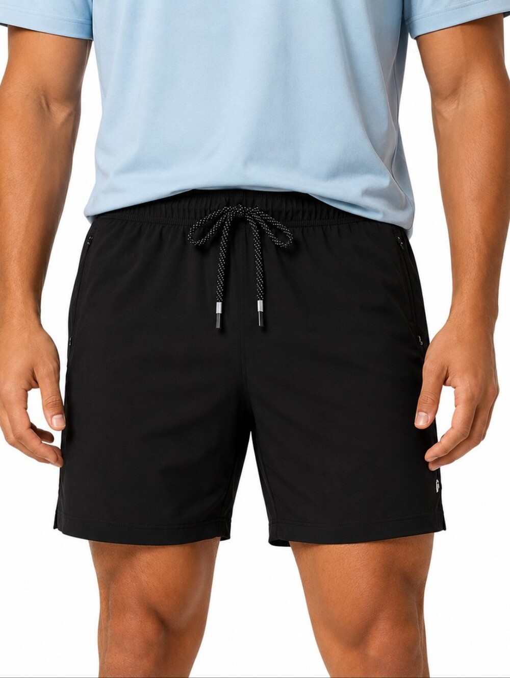 Fabletics Men's Black Athletic Drawstring Shorts